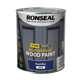 Ronseal 10 Year Weatherproof Wood Paint Satin Royal Blue 750ml